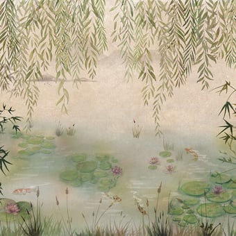 Papier peint panoramique Lin Lotus Spring Coordonné