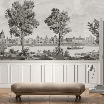 Papel pintado mural panorámico Monuments de Paris Monochrome Monochrome Le Grand Siècle