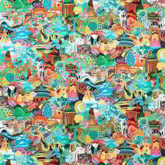 Velluto Journey of Discovery Ionian/Harissa/Emerald Harlequin