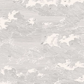 Carta da parati Feathery Clouds Black/White Eijffinger
