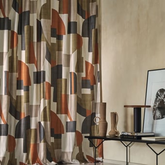 Tessuto Trompe L'oeil Gris cendre / mordore Casamance