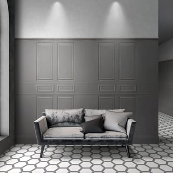 Boiserie Tile bianco brillant Petracer's