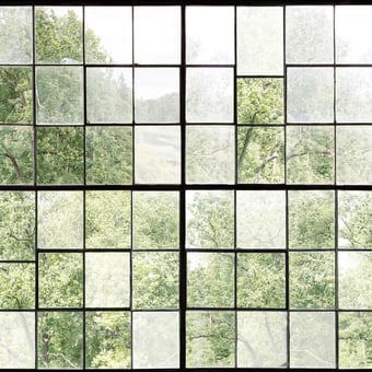 Papel pintado mural panorámico Factory Window Original Rebel Walls