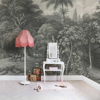 Papel pintado mural panorámico Jungle Land Vintage Rebel Walls