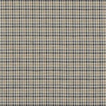 Babington Check Fabric Green/Sand Mulberry