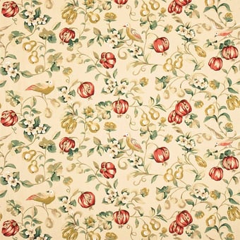 Tissu Pear & Pomegranate Teal/Cherry Sanderson