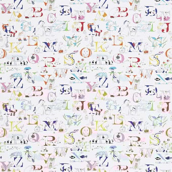 Tela Alphabet Zoo Rainbow Brights Sanderson