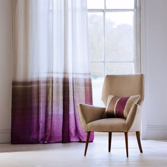 Voile Tranquil Walnut/Magenta Harlequin