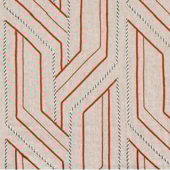 Inka Fabric Flax / marine Casamance