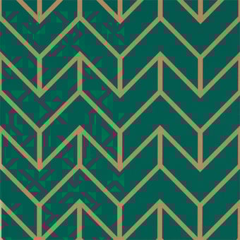 Tessellation Wallpaper Teal/Gold Harlequin