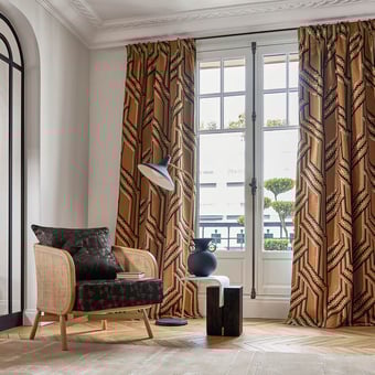 Tessuto Porte des Lilas Noir de lune Casamance