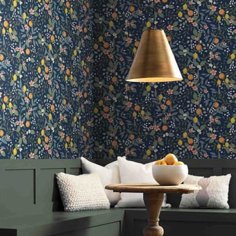 Papel pintado adhésif Citrus Grove Navy Rifle Paper Co.