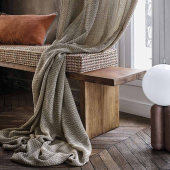 Tessuto Effigie Multico kaki / ocre Casamance