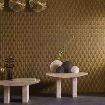 Papel pintado Tourmalinoe Doré foncé Casamance