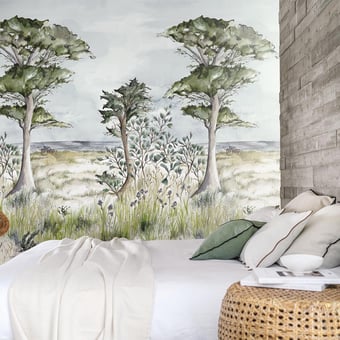 Papel pintado mural panorámico Pornic Int Cypres/ciel Casamance