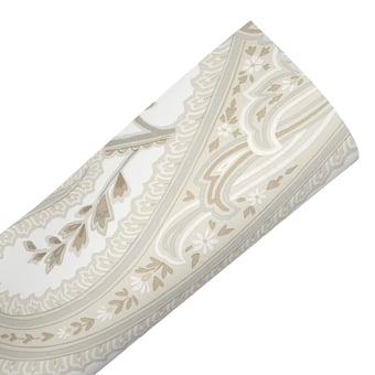 Papier peint Cashmere Paisley Mineral/Taupe Sanderson