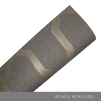 Carta da parati Mawton Charcoal/Silver Sanderson