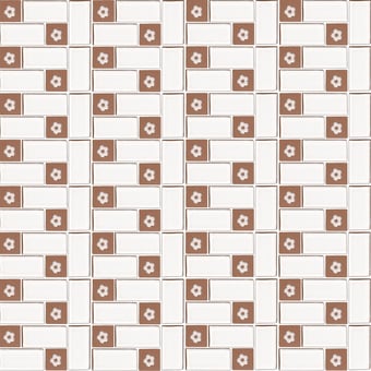 Falpala Decor Mosaic Bianco Vietri/Papavero TM Francesco De Maio