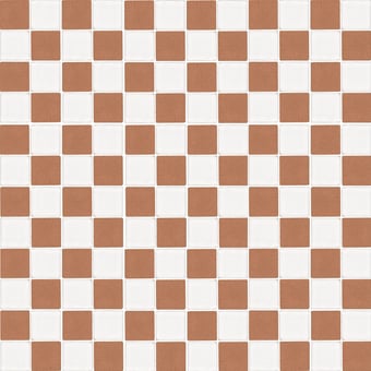 Mosaico Quadra Bicolor Cotto Naturale/Bianco Vietri Francesco De Maio