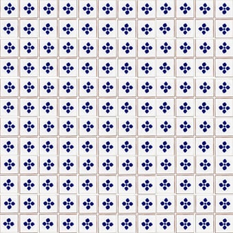 Mosaico Quadra Decor 1 Palmetto Blu Francesco De Maio