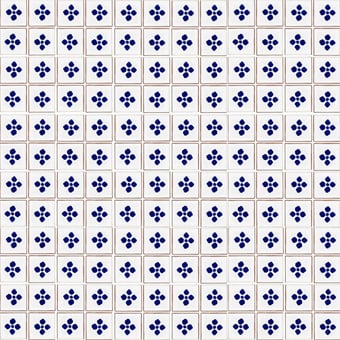 Mosaico Quadra Decor 1 Palmetto Blu Francesco De Maio
