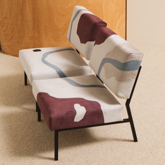 Velours Ulysse Beige et Violet Babel Brune