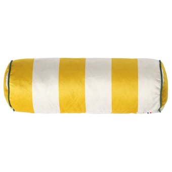 Bolster Féline Rayures Cushion Jaune Babel Brune