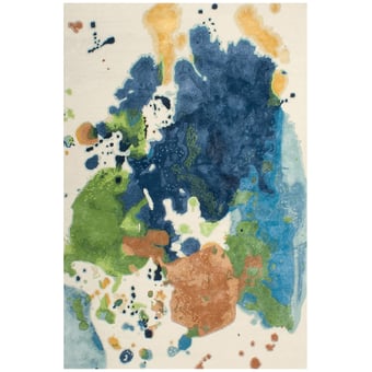 Teppich Mask Bleu vert Serge Lesage