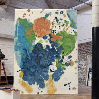 Mask Rug Bleu vert Serge Lesage