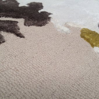 Tapis World Rond Gris Tendre Serge Lesage