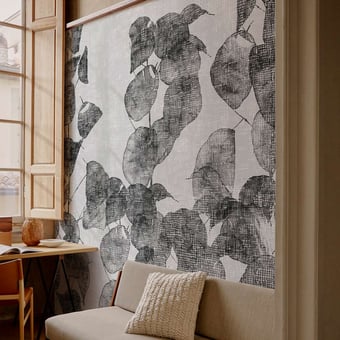Papel pintado mural panorámico Diaphanus Graphite Wall&decò