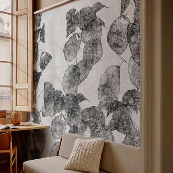 Papier peint panoramique Diaphanus Graphite Wall&decò
