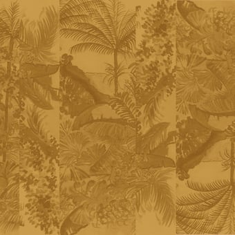 Papier peint panoramique Jungle Cut Ocre Wall&decò