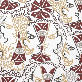 Carta da parati Union Terracotta Lelièvre