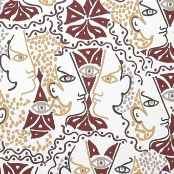 Union Wallpaper Terracotta Lelièvre