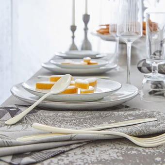 Mantel Forêt Enchantée Argent Le Jacquard Français