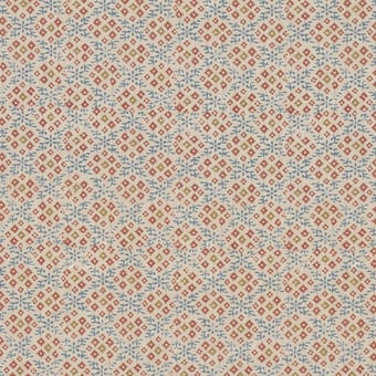 Grantly Fabric Indigo/Red GP & J Baker