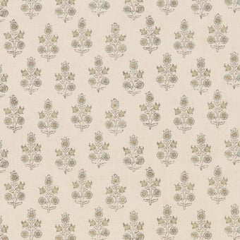Poppy Sprig Fabric Denim GP & J Baker