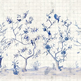 Papier peint panoramique Meihua Blue Spirulina Coordonné