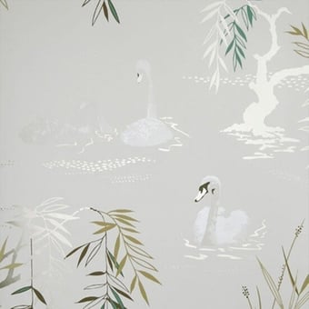 Papel pintado Swan Lake Gris Nina Campbell