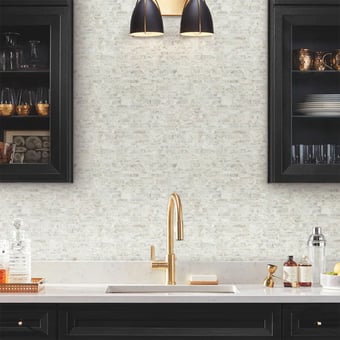 Papel pintado Capiz Offering Black/White York Wallcoverings
