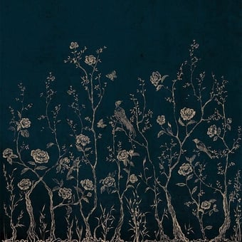 Papel pintado mural panorámico Chinoiserie 2.0 Blue Coordonné