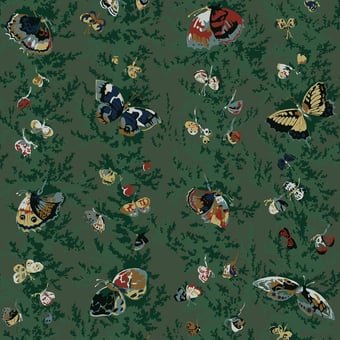 Papel pintado Papillons Cendré Papier français 