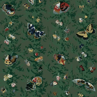 Papier peint Papillons Cendré Papier français 