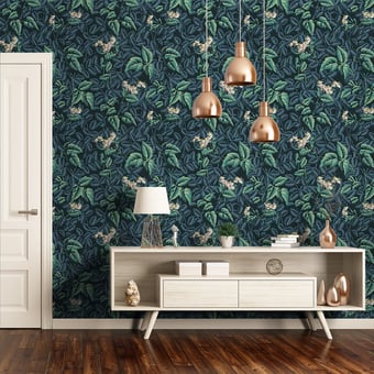 Feuillages I Wallpaper Acier Papier français 