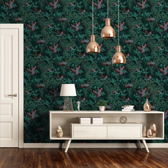 Rose Lilas Wallpaper Turquin Papier français 