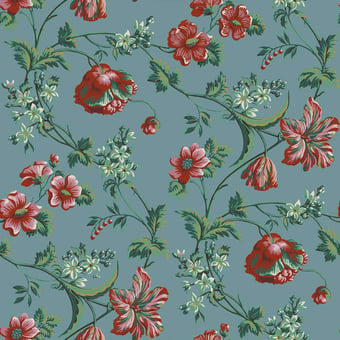 Fleurs de Murano Wallpaper Griotte Papier français 