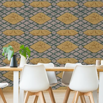 Le Faune d’Apollon Wallpaper Acajou Papier français 