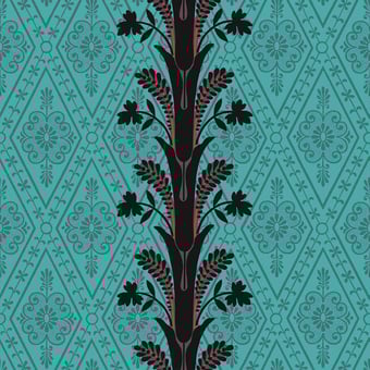 Noire Pistache Wallpaper Givré Papier français 