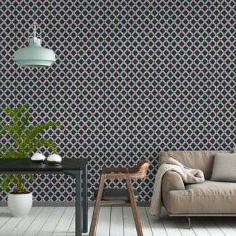 Papier peint Les Carreaux de Sancy Caviar Papier français 